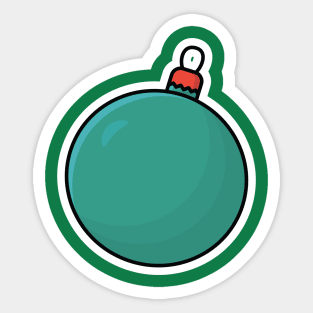 Christmas decorations glass lightbulb sticker design vector illustration. New year celebration icon design concept. Christmas bulb sticker design logo with shadow. Sticker